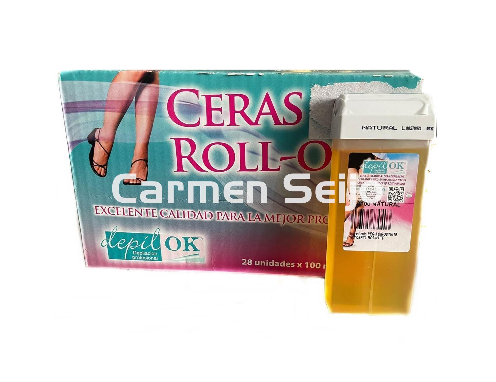 Depil Ok Cera Roll-On Natural Caja 28 Unidades - Imagen 1