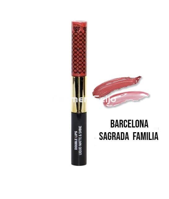 Nee Make Up Milano Double Lips Liquid Matte & Shine Barcelona Sagrada Familia 506 - Imagen 1