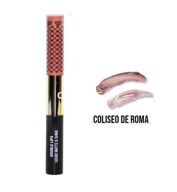 Nee Make Up Milano Double Lips Liquid Matte & Shine Coliseo de Roma 511 - Imagen 1
