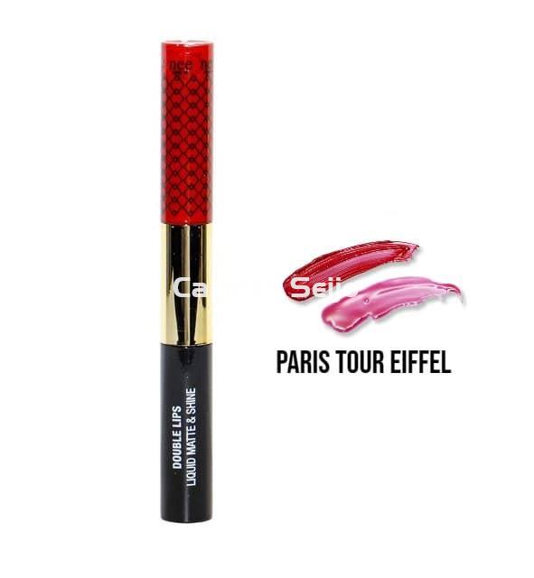 Nee Make Up Milano Double Lips Liquid Matte & Shine Paris Torre Eiffel 500 - Imagen 1