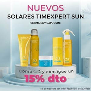 15% al comprar 2 unidades de Timexpert Sun