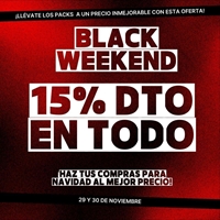 -15% DTO EN TODO ¡¡BLACK WEEKEND!!