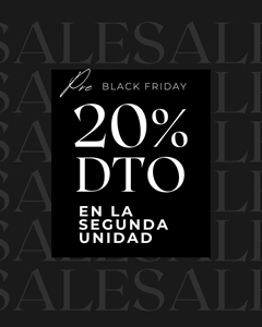 20% descuento en la segunda unidad