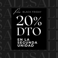 20% descuento en la segunda unidad