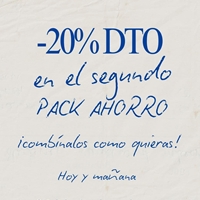 20% DTO en el 2º Pack Ahorro