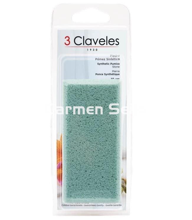 3 Claveles Piedra Pómez Sintética Vidrio Celular 10 cm - Imagen 1
