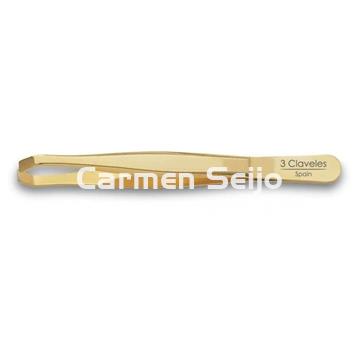 3 Claveles Pinza Depilar Dorada Cangrejo - Imagen 1