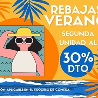 30% descuento en la segunda unidad