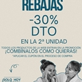 30% DTO en la 2ª unidad