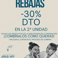 30% DTO en la 2ª unidad