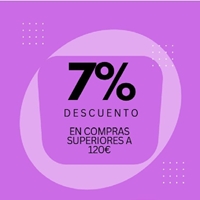 7% descuento en compras superiores a 120€