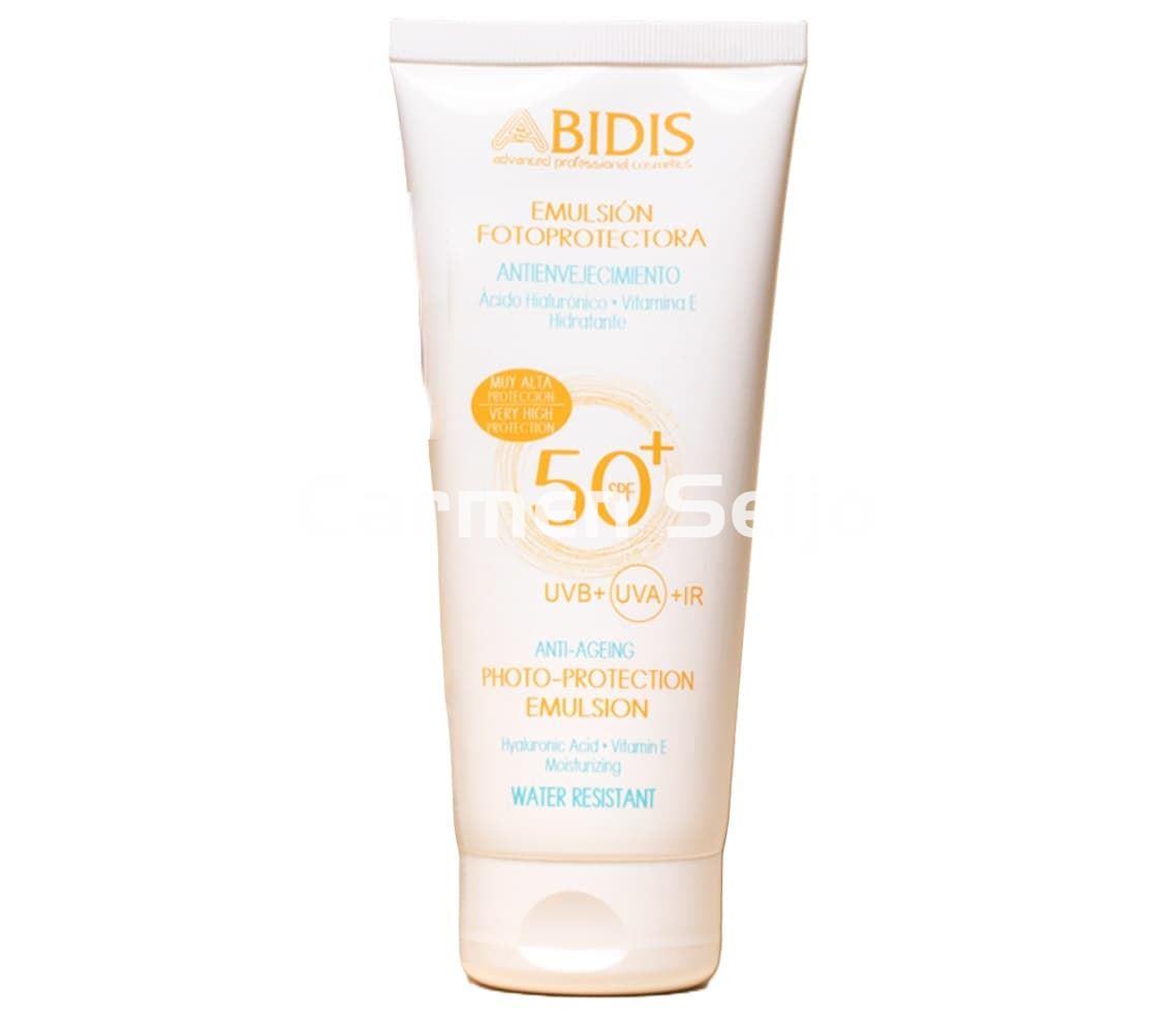 Abidis Emulsión Fotoprotectora Antiedad SPF 50+ (200 ml) - Imagen 1