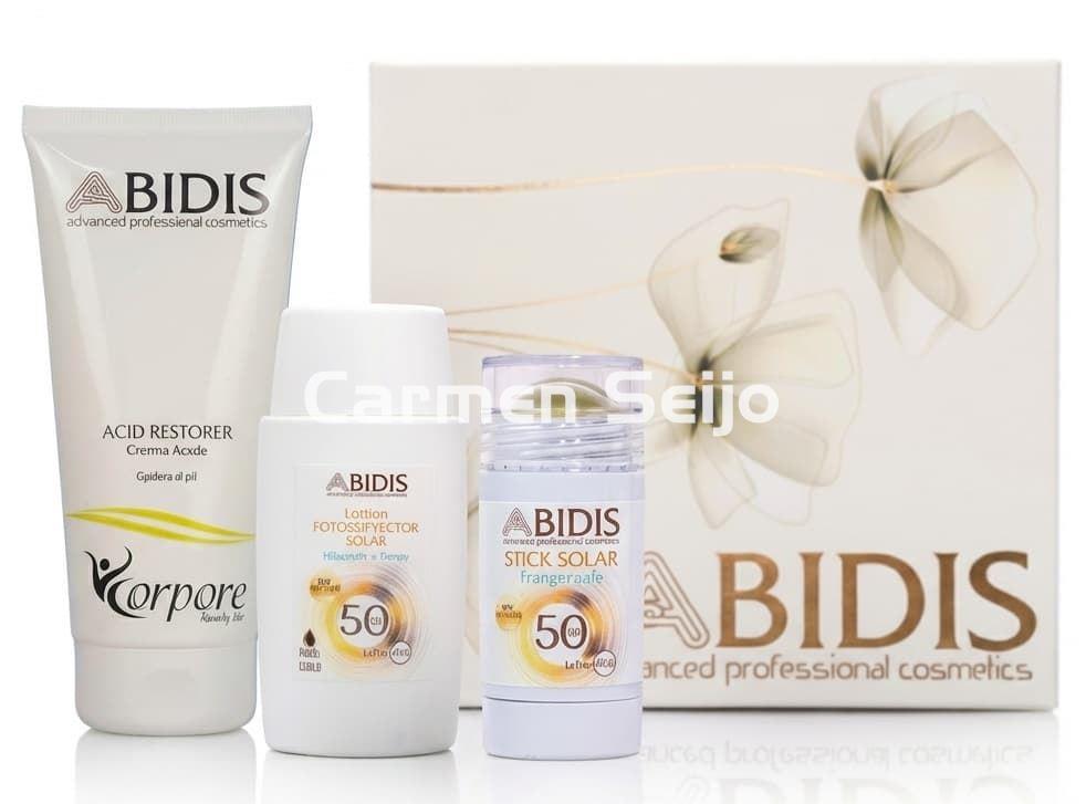Abidis Trío Esencial de Verano Sun Protect y Acid Restored - Imagen 1