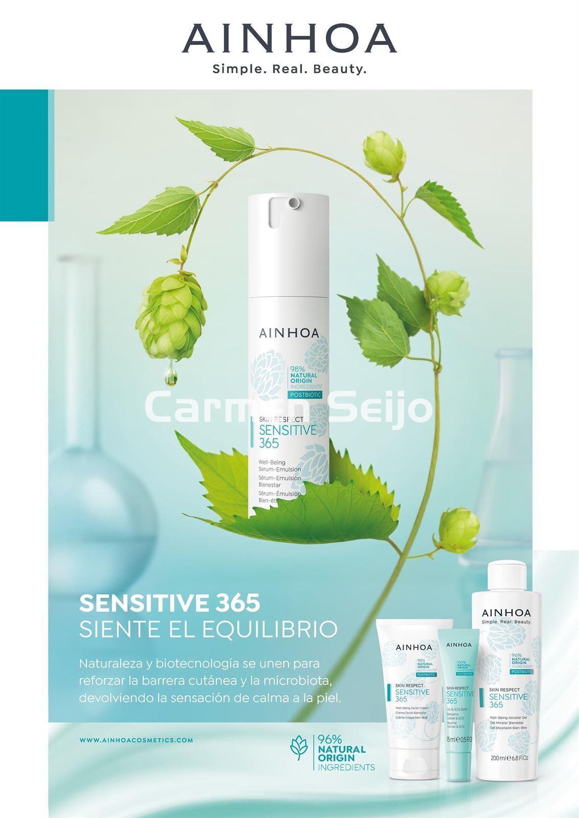 Ainhoa Cosmetics Crema Facial Bienestar Sensitive 365 - Imagen 2