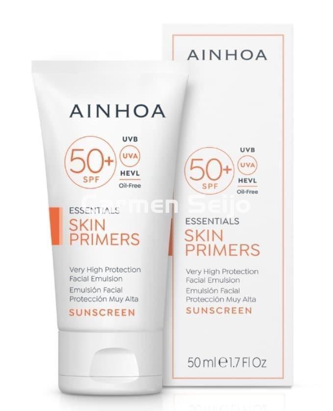 Ainhoa Cosmetics · Emulsión Solar Facial SPF 50+ Skin Primers 50 ml - Imagen 1
