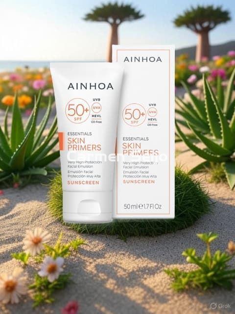 Ainhoa Cosmetics Emulsión Solar Facial SPF 50+ Skin Primers - Imagen 2