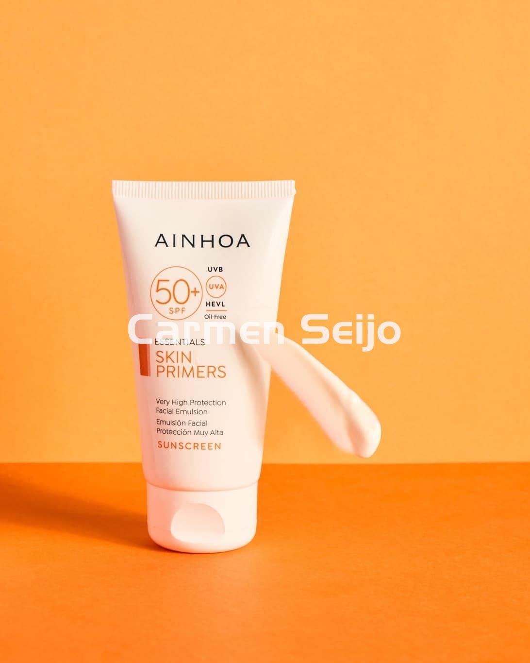 Ainhoa Cosmetics Emulsión Solar Facial SPF 50+ Skin Primers - Imagen 3