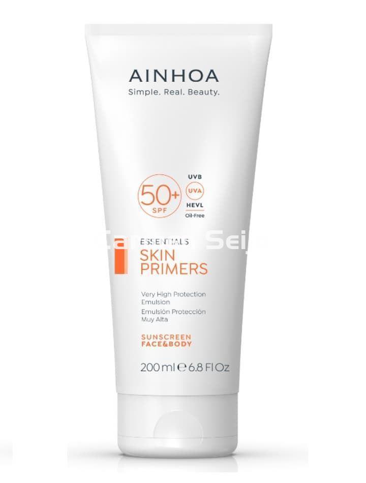 Ainhoa Cosmetics Emulsión Solar SPF 50+ Facial y Corporal 200 ml. - Imagen 1