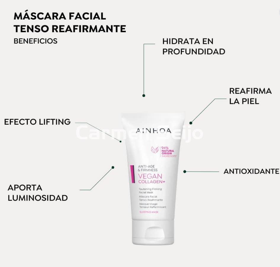 Ainhoa Cosmetics Mascarilla Reafirmante Sleeping Mask Vegan Collagen+ - Imagen 2