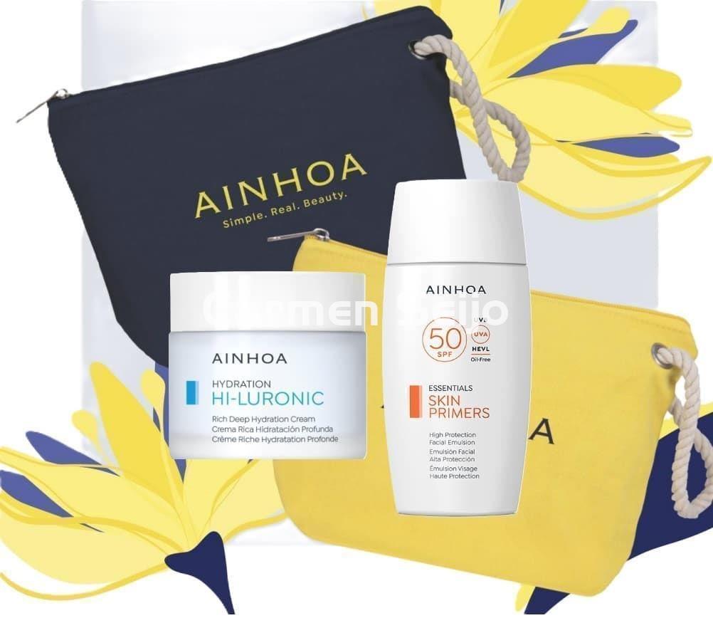 Ainhoa Cosmetics Pack Crema Rich Hi-Luronic y Emulsión Solar SPF 50 - Imagen 1