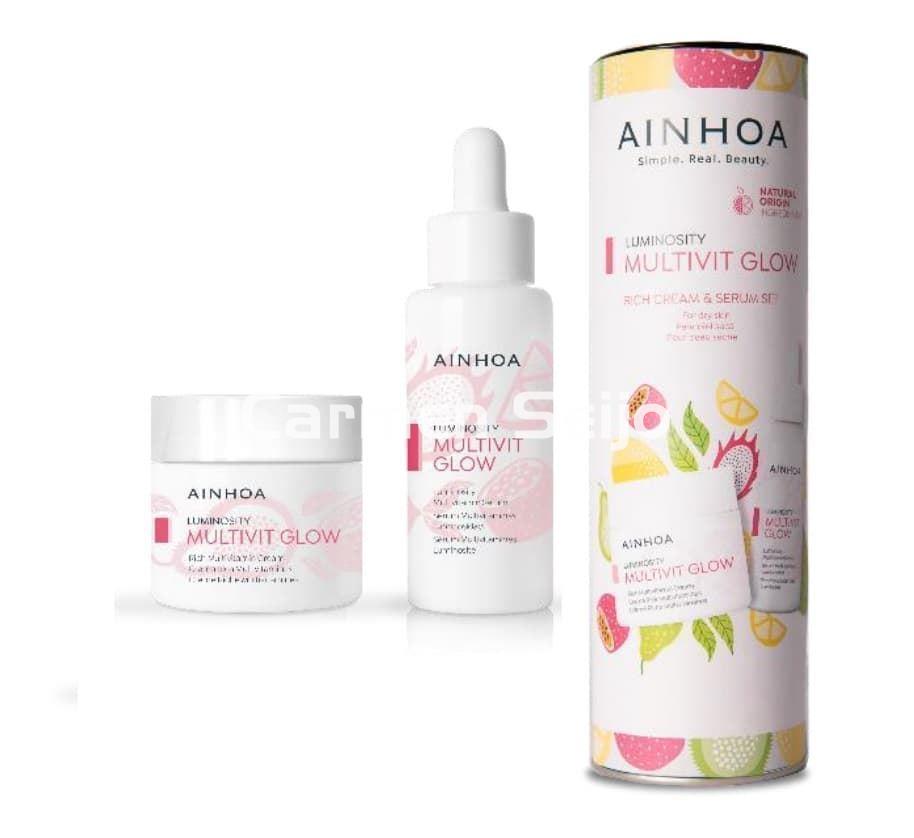 Ainhoa Cosmetics Pack Crema Rich y Sérum Multivit Glow** - Imagen 1