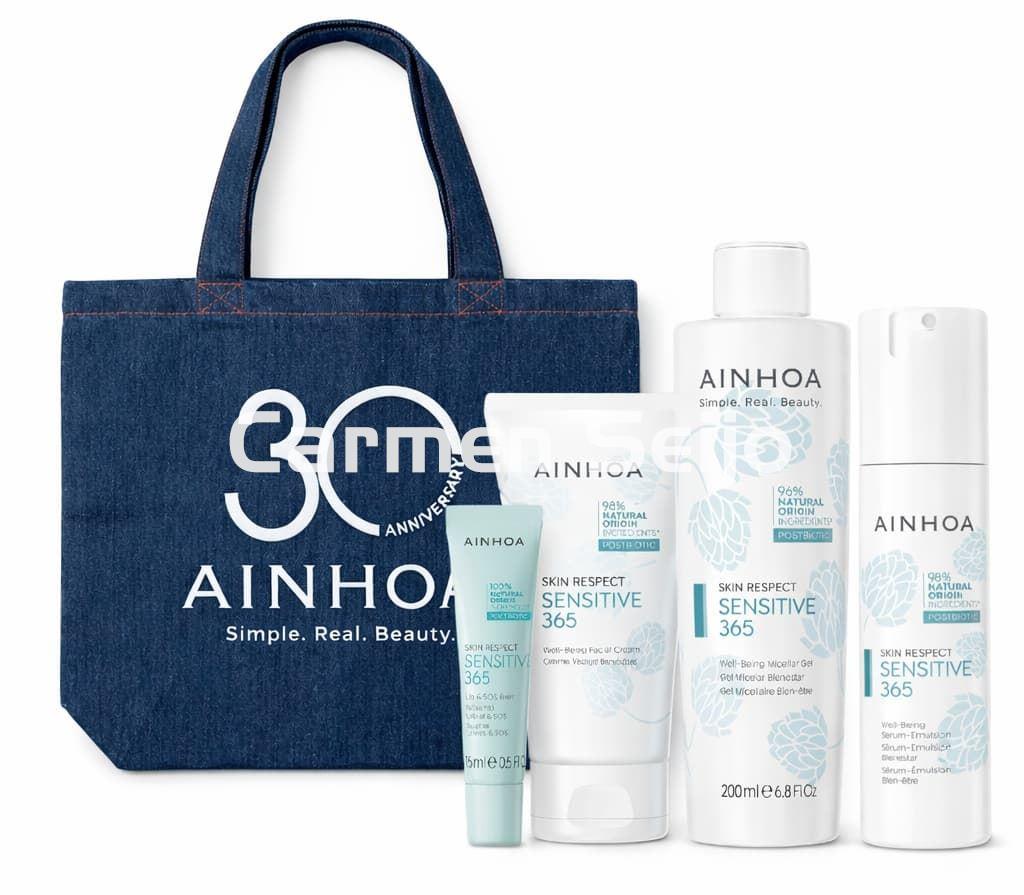 Ainhoa Cosmetics Pack Sensitive 365 Crema + Serum + Gel Micelar + Bálsamo Labial - Imagen 1