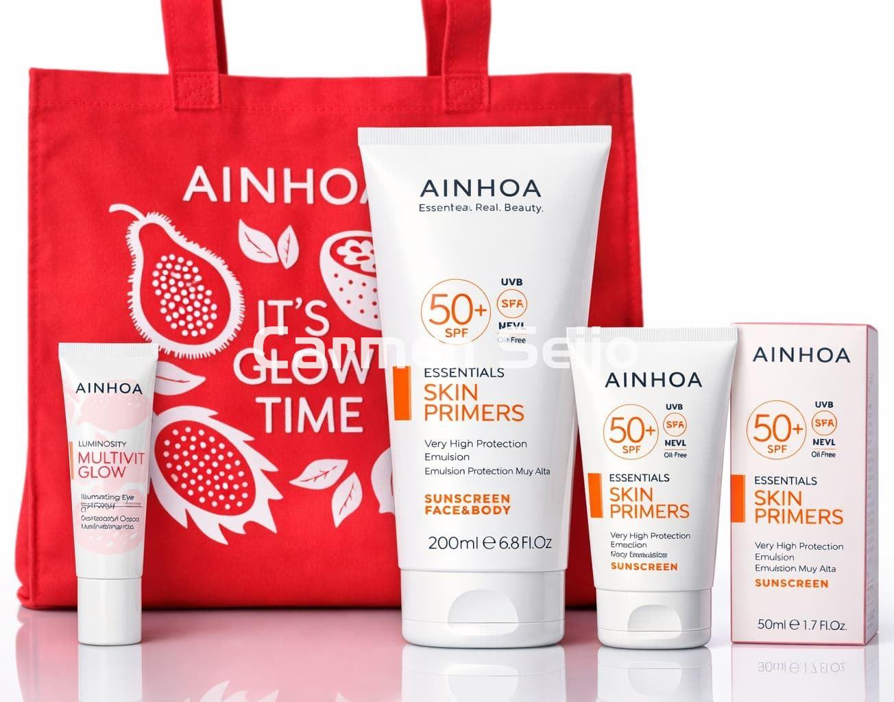 Ainhoa Cosmetics Pack Verano Glow Emulsión SPF 50+ y Contorno - Imagen 1