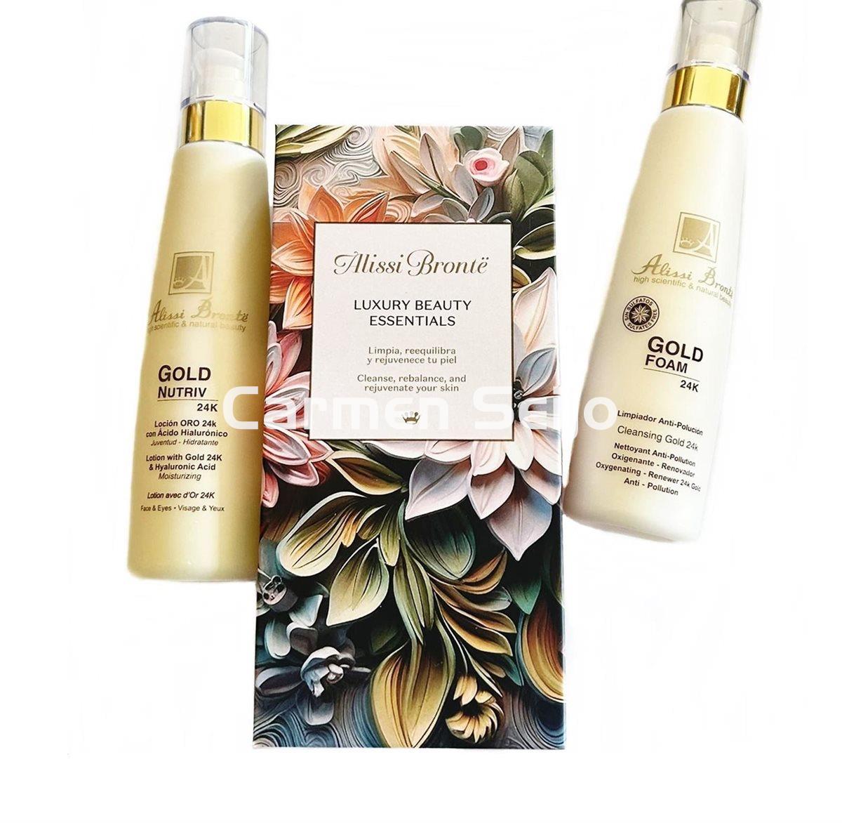 Alissi Brontë Pack Gold Nutriv & Gold Foam Luxury Beauty Essentials - Imagen 1
