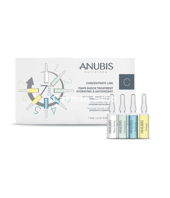 Anubis Ampollas Shock Treatment Hydrating & Antioxidant 7 Days Line - Imagen 1