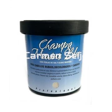 Belkos Champú Marino Blue para Cabellos Rubios, Decolorados y Canosos - Imagen 1