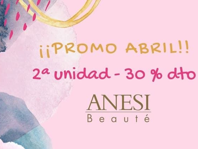 Cosmética online: 30% de descuento en la 2º Unidad de Anesi