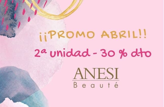 Cosmética online: 30% de descuento en la 2º Unidad de Anesi