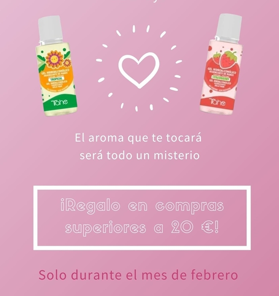 En compras de más de 20€ llévate de regalo un gel hidroalcohólico