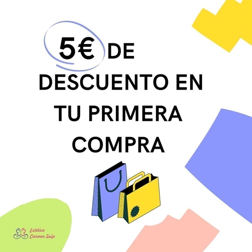 Consigue 5 € de descuento en tu primera compra