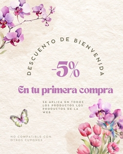 Consigue un 5% de descuento en tu primera compra