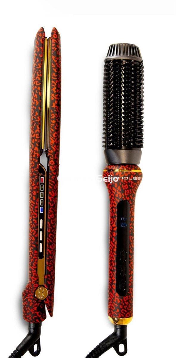 Corioliss Pack Plancha C3 + Hot Brush Red Leopard - Imagen 1