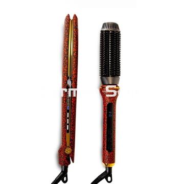 Corioliss Pack Plancha C3 + Hot Brush Red Leopard - Imagen 1