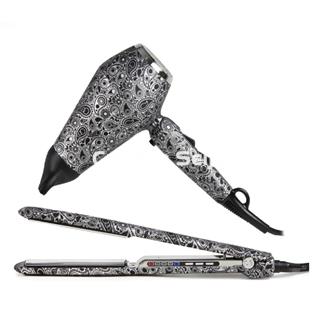 Corioliss Pack Plancha C3 + Secador Kompactissimo SILVER PAISLEY - Imagen 1