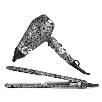 Corioliss Pack Plancha C3 + Secador Kompactissimo SILVER PAISLEY - Imagen 1