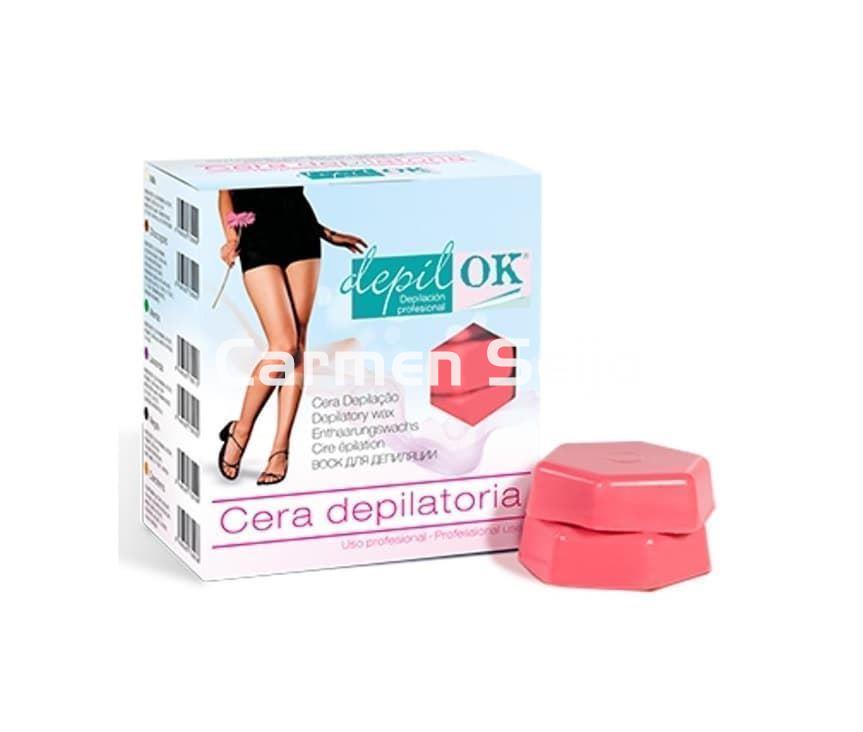 Depil Ok Caja 1Kg Cera Tradicional Baja Fusión Rosa - Imagen 1