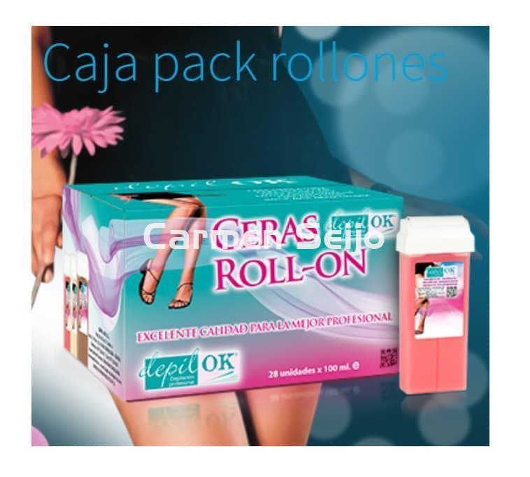 Depil Ok Cera Roll-On Rosa Caja 28 Unidades - Imagen 1