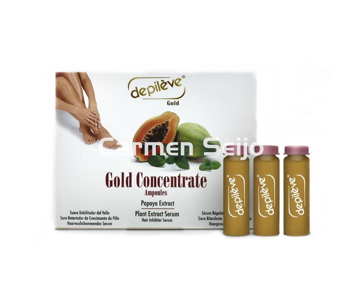 Depilève Estuche 3 Ampollas Post Depil Gold Concentrate** - Imagen 1