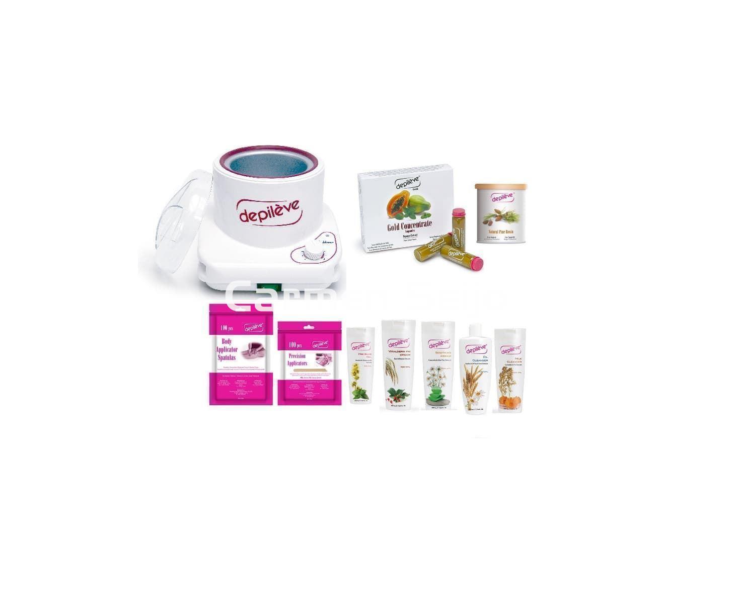 Depilève Kit Profesional Depilación Cera con Bandas 800 Gr - Imagen 1