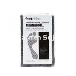 FeetCalm · Jabón Exfoliante con Piedra Pómez y Carbón - Imagen 1