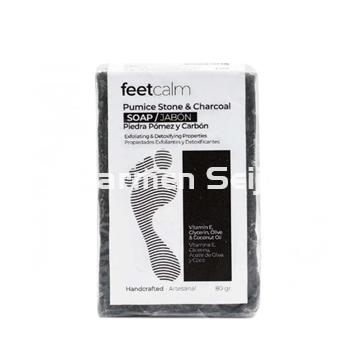 FeetCalm · Jabón Exfoliante con Piedra Pómez y Carbón - Imagen 1