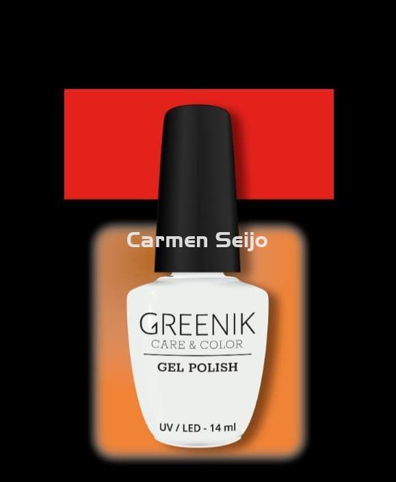 Greenik Care & Color Esmalte Rojo Neón GG09 Gel Polish - Imagen 2