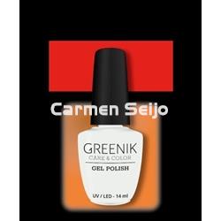 Greenik Care & Color Esmalte Rojo Neón GG09 Gel Polish - Imagen 2