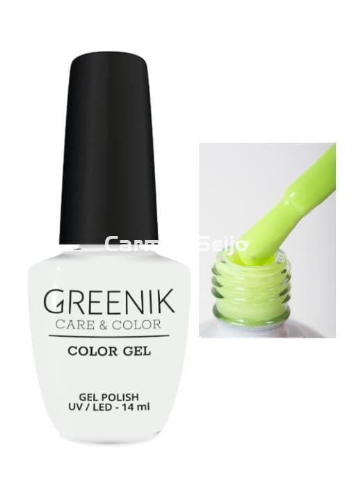 Greenik Care & Color Esmalte Verde Neón GG12 Gel Polish - Imagen 1