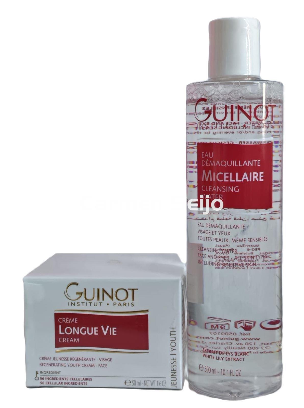 Guinot Pack Crema Longue Vie + Desmaquillante Micellaire Juventud y Limpieza Suave - Imagen 1