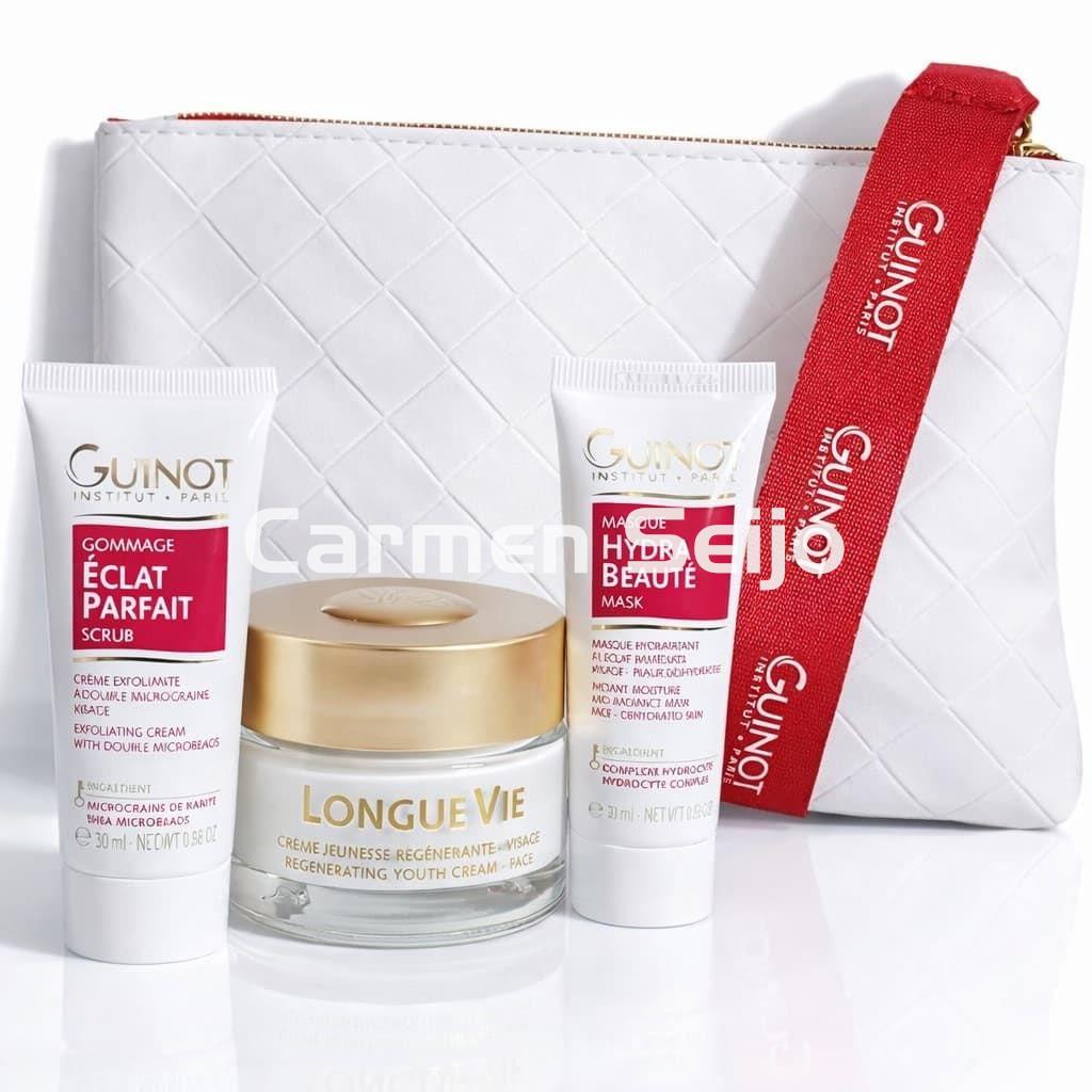 Guinot Pack Regenerador Crema Longue Vie  + Mascarilla Hydra Beauté + Gommage Éclat Parfait - Imagen 1